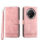 For Honor X9c Global / Magic7 Lite Dierfeng Dream Line TPU Hybrid PU Leather Phone Case(Pink) - 1