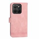 For Honor X8c 4G Dierfeng Dream Line TPU Hybrid PU Leather Phone Case(Pink) - 3