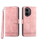 For Honor 400 Global 156.5mm Dierfeng Dream Line TPU Hybrid PU Leather Phone Case(Pink) - 1