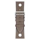 For Apple Watch Series 7 45mm / 6 & SE & 5 & 4 44mm / 3 & 2 & 1 42mm Leather Three Holes Watch Band(Grey) - 4