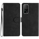 For Xiaomi Mi 10T / 10T Pro Seven Butterflies Embossed Leather Phone Case(Black) - 1