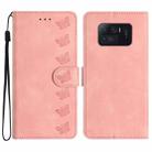 For Xiaomi Mi 11 Ultra Seven Butterflies Embossed Leather Phone Case(Pink) - 1