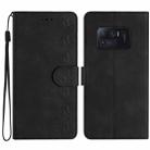 For Xiaomi Mi 11 Ultra Seven Butterflies Embossed Leather Phone Case(Black) - 1
