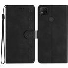 For Xiaomi Redmi 10A Seven Butterflies Embossed Leather Phone Case(Black) - 1