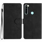 For Xiaomi Redmi Note 8T Seven Butterflies Embossed Leather Phone Case(Black) - 1