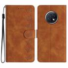 For Xiaomi Redmi Note 9 5G / Note 9T Seven Butterflies Embossed Leather Phone Case(Brown) - 1