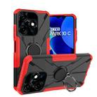 For Tecno Spark 10C Armor Bear Shockproof PC + TPU Phone Case with Ring(Red) - 1