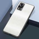 For vivo S9 Rain Silk Texture Shockproof Phone Case(White) - 1