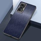 For vivo X70 Rain Silk Texture Shockproof Phone Case(Blue) - 1
