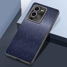 For vivo S15 Rain Silk Texture Shockproof Phone Case(Blue) - 1