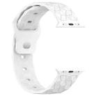 Football Texture Silicone Watch Band For Apple Watch Ultra 49mm(White) - 3