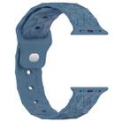 Football Texture Silicone Watch Band For Apple Watch Ultra 49mm(Blue) - 3