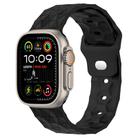 Football Texture Silicone Watch Band For Apple Watch Ultra 49mm(Black) - 1