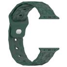 Football Texture Silicone Watch Band For Apple Watch Ultra 49mm(Pine Green) - 2