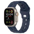 Football Texture Silicone Watch Band For Apple Watch Ultra 49mm(Midnight Blue) - 1