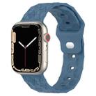 Football Texture Silicone Watch Band For Apple Watch 7 41mm(Blue) - 1