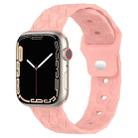 Football Texture Silicone Watch Band For Apple Watch SE 2022 44mm(Pink) - 1