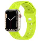 Football Texture Silicone Watch Band For Apple Watch 6 44mm(Limes Green) - 1