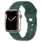 Football Texture Silicone Watch Band For Apple Watch 5 44mm(Pine Green) - 1