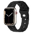 Football Texture Silicone Watch Band For Apple Watch 42mm(Black) - 1