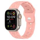 Football Texture Silicone Watch Band For Apple Watch Ultra 2 49mm(Pink) - 1