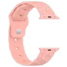 Football Texture Silicone Watch Band For Apple Watch Ultra 2 49mm(Pink) - 2