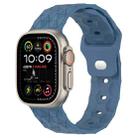 Football Texture Silicone Watch Band For Apple Watch Ultra 2 49mm(Blue) - 1