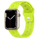 Football Texture Silicone Watch Band For Apple Watch Ultra 2 49mm(Limes Green) - 1