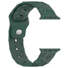 Football Texture Silicone Watch Band For Apple Watch Ultra 2 49mm(Pine Green) - 2