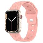 Football Texture Silicone Watch Band For Apple Watch 9 45mm(Pink) - 1