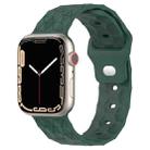Football Texture Silicone Watch Band For Apple Watch 9 45mm(Pine Green) - 1