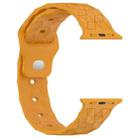 Football Texture Silicone Watch Band For Apple Watch Series 10 42mm(Yellow) - 2