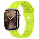 Football Texture Silicone Watch Band For Apple Watch Series 10 42mm(Limes Green) - 1