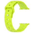 Football Texture Silicone Watch Band For Apple Watch Series 10 42mm(Limes Green) - 3