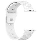 Football Texture Silicone Watch Band For Apple Watch Series 10 46mm(White) - 3