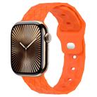 Football Texture Silicone Watch Band For Apple Watch Series 10 46mm(Orange) - 1