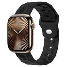 Football Texture Silicone Watch Band For Apple Watch Series 10 46mm(Black) - 1