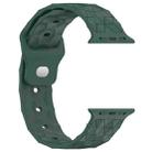 Football Texture Silicone Watch Band For Apple Watch Series 10 46mm(Pine Green) - 2