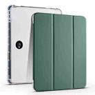 For OPPO Pad 2 11.6 2023 3-fold Clear TPU Smart Leather Tablet Case with Pen Slot(Dark Green) - 1