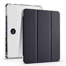 For OPPO Pad 2 11.6 2023 3-fold Clear TPU Smart Leather Tablet Case with Pen Slot(Black) - 1