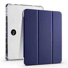 For OPPO Pad 2 11.6 2023 3-fold Clear TPU Smart Leather Tablet Case with Pen Slot(Dark Blue) - 1