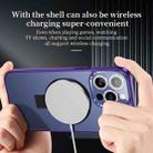 For iPhone 13 Metal Paint Frosted PC MagSafe Phone Case with Lens Film(Black) - 6