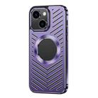 For iPhone 13 MagSafe Magnetic Metal Cooling Phone Case(Purple) - 1