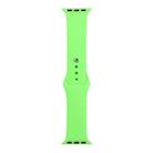 For Apple Watch Series 9&8&7 41mm / SE 3&SE 2&6&SE&5&4 40mm / 3&2&1 38mm Silicone Watch Band, Long Section (Men)(Brilliant Green) - 1
