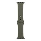 For Apple Watch Series 9&8&7 41mm / SE 3&SE 2&6&SE&5&4 40mm / 3&2&1 38mm Silicone Watch Band, Long Section (Men)(Olive Green) - 1