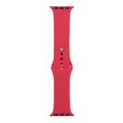 For Apple Watch Series 9&8&7 41mm / SE 3&SE 2&6&SE&5&4 40mm / 3&2&1 38mm Silicone Watch Band, Long Section (Men)(Pomegranate) - 1