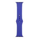 For Apple Watch Series 9&8&7 41mm / SE 3&SE 2&6&SE&5&4 40mm / 3&2&1 38mm Silicone Watch Band, Long Section (Men)(Deep Sapphire) - 1