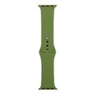 For Apple Watch Series 8&7 41mm / SE 2&6&SE&5&4 40mm / 3&2&1 38mm Silicone Watch Band, Long Section (Men)(Pine Forest Green) - 1