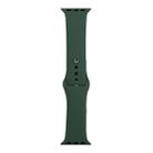 For Apple Watch Series 8&7 41mm / SE 2&6&SE&5&4 40mm / 3&2&1 38mm Silicone Watch Band, Long Section (Men)(Forest Green) - 1