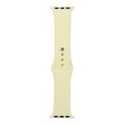 For Apple Watch Ultra 49mm / Series 8&7 45mm / SE 2&6&SE&5&4 44mm / 3&2&1 42mm Silicone Watch Band, Long Section (Men)(Cream Yellow) - 1